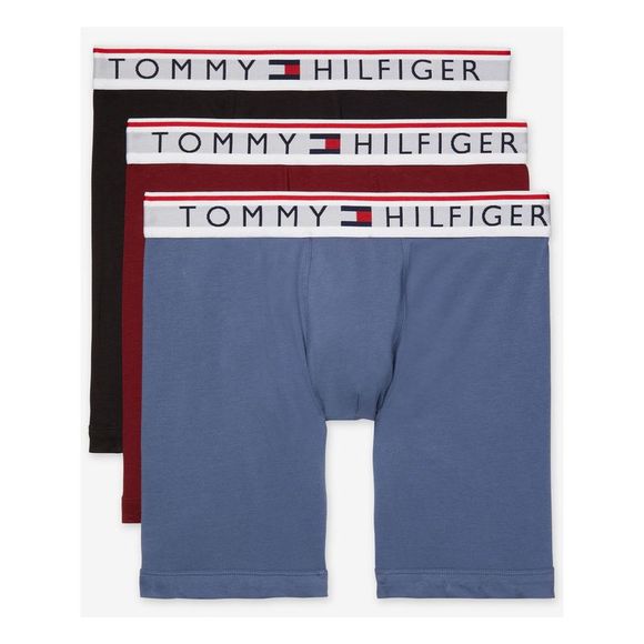 TOMMY HILFIGER Intimates 3 Pack Red Cotton Blend Pouch Boxer Brief Underwear XL - Picture 1 of 1